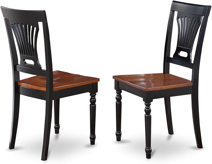 East West Furniture PLAI5-BLK-W 5 Piece Dinette Set - Image 6