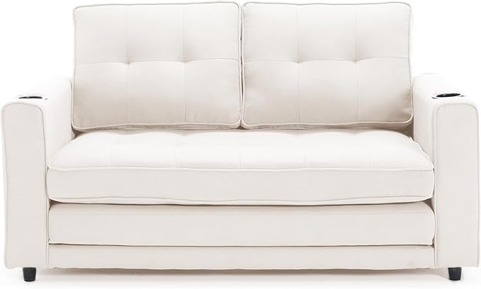 ERYE Modern Upholstered Loveseat Sofa Foldable Convertible Floor Sofabed - Image 6
