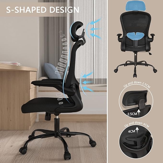 Office Chair, High Back Ergonomic Desk Chair, Breathable Mesh Desk Chair - Image 3