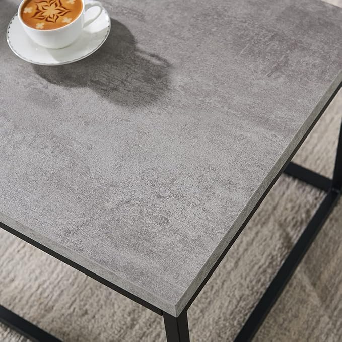 CENSI 40-Inch Concrete Accent Coffee Table Ottoman - Image 8
