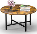 Round Coffee Table, 23.6" Small Coffee Tables by FAMIDGE