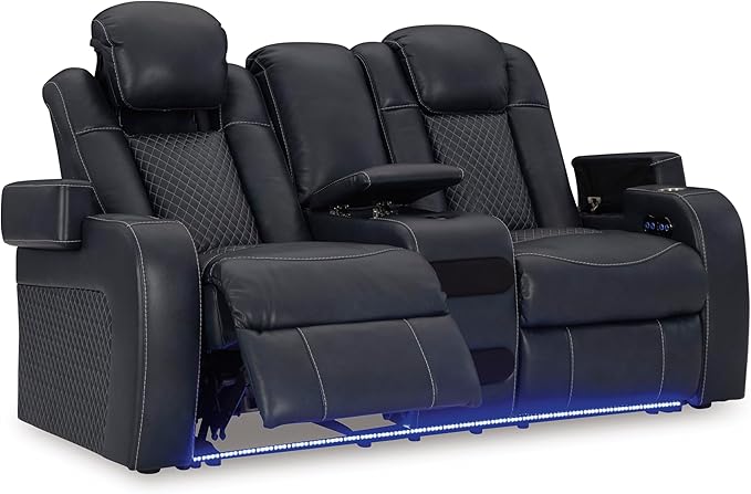 Signature Design by Ashley Fyne-Dyme Contemporary Power Reclining Loveseat - Image 10