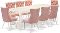 East West Furniture DODA9-LWH-23 9 Piece Kitchen Set Contains a Rectangle by EastWestFurniture