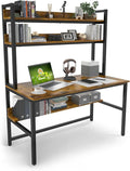 Aquzee Computer Desk with Hutch, 47“W x 23.6" D Desk with Shelves, Tall Home by Aquzee