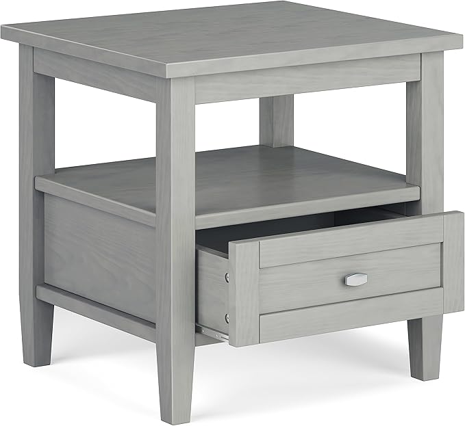 SIMPLIHOME Warm Shaker SOLID WOOD 20 Inch Wide Rectangle Transitional End Side - Image 4
