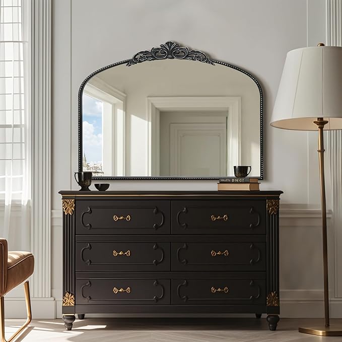 Micasso Black Large Vintage Mirror, Living Room - Image 7