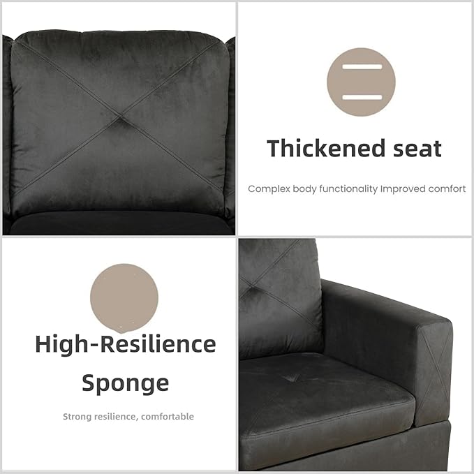 L Shaped Sectional Couch Sofa, Modern Couches - Image 5
