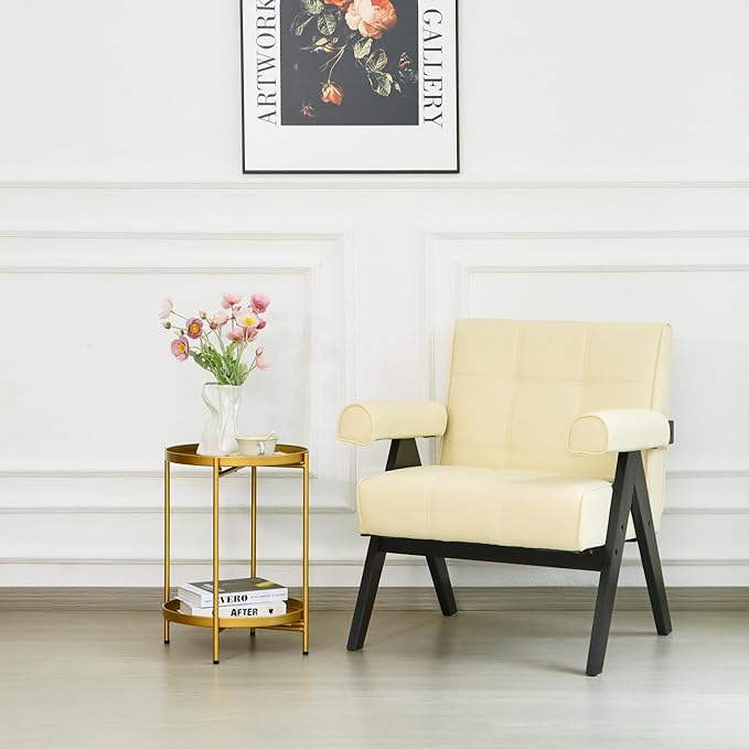 2-Tier Round End Side Table, Small Metal Side Table - Image 9