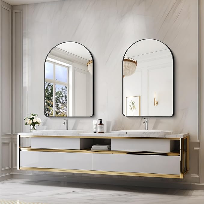 Arched Bathroom Mirror, Wall Mounted Mirror, Living Room, Hanging or Leaning - Image 6