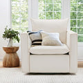 COLAMY Swivel Accent Chair, 34 Inches Wide Upholstered Arm Chair by COLAMYINC
