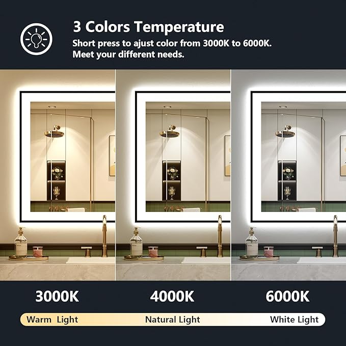 28x36 Inch LED Bathroom Mirror - Image 5