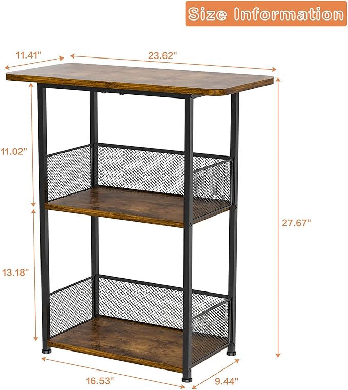 Floor Standing Freestanding Whiskey Rack: 3 Tier Wine Rack Mini Bar Table - Image 6