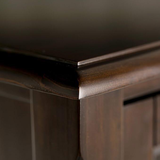 SIMPLIHOME Burlington SOLID WOOD 54 inch Wide Transitional TV Media Stand in - Image 5