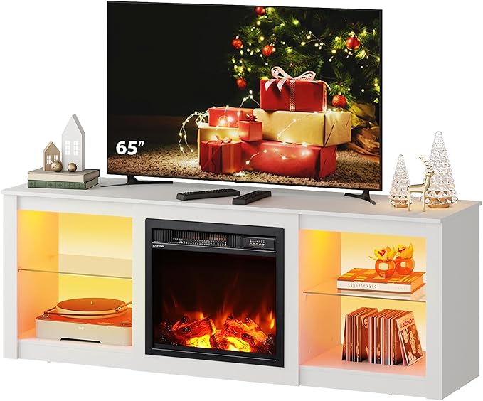 WLIVE 58 Inches Fireplace TV Stand by WLIVE