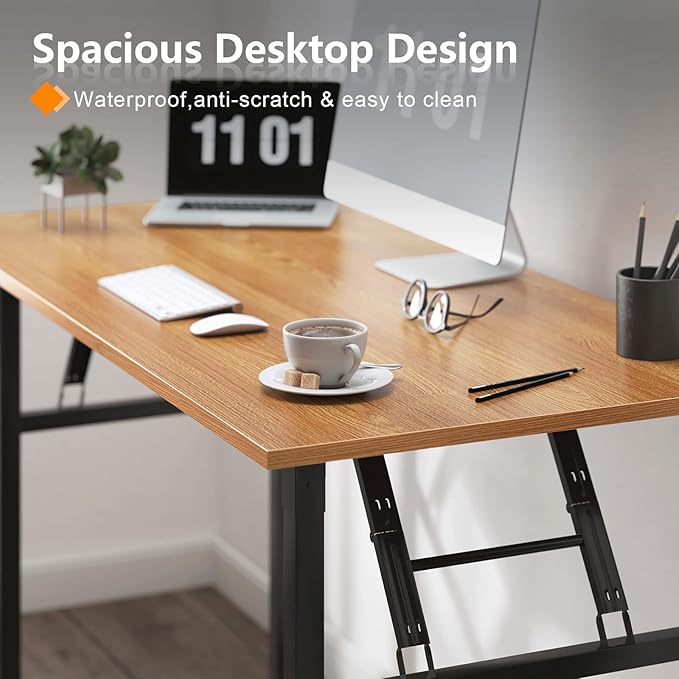 SDHYL 62 inches No Assembly Foldable Computer Desk - Image 5