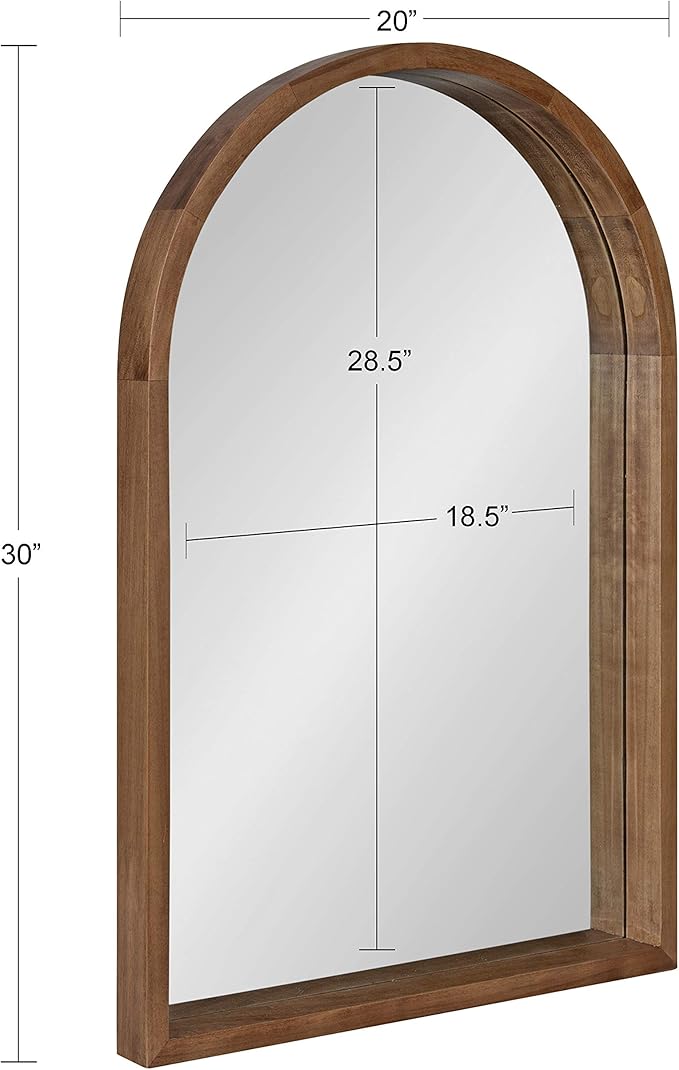 Kate and Laurel Hutton Rustic Arch Mirror, 20 x 30, Natural Rustic, Farmhouse - Image 7