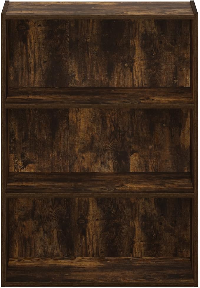 Furinno Pasir 3-Tier Open Shelf Bookcase, Amber Pine - Image 7