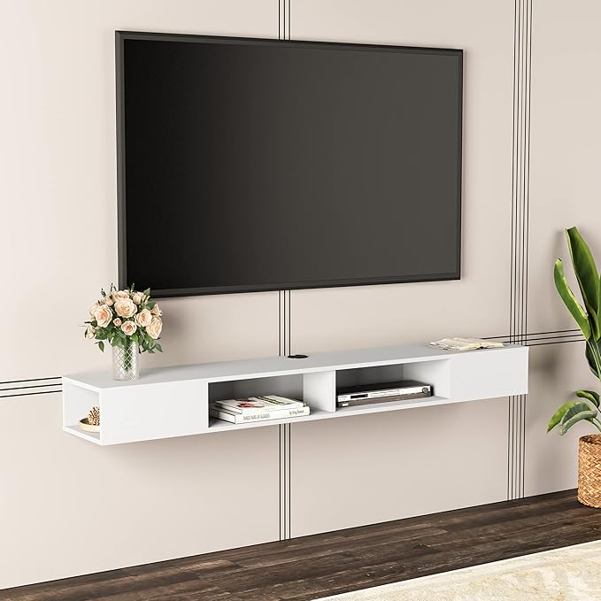 WAMPAT 70 inch Floating TV Stand, Entertainment Center Media Console, Wall by WAMPAT