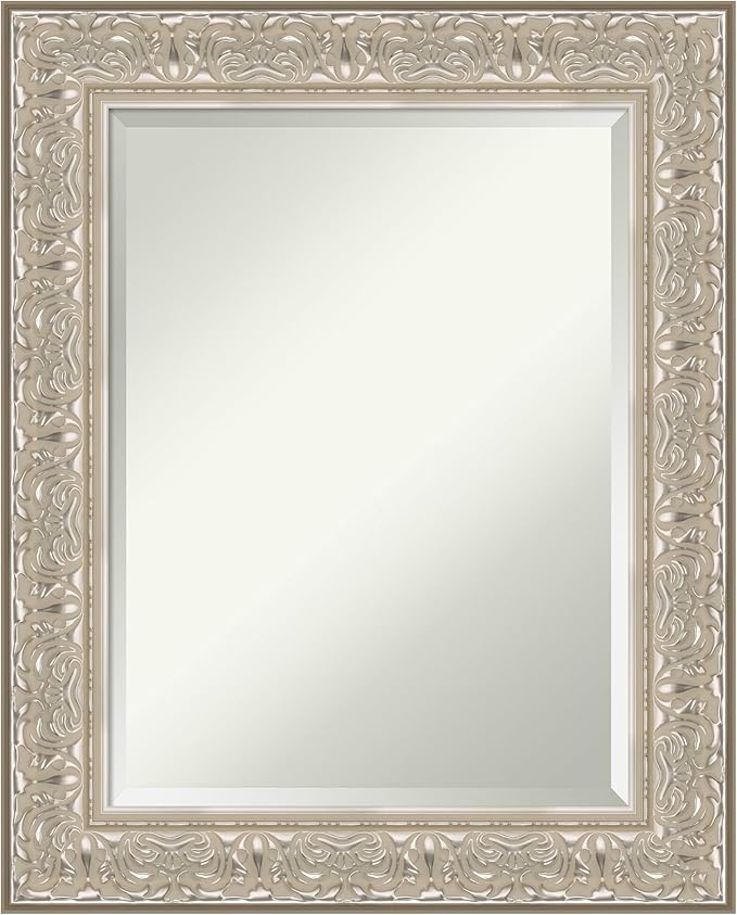 Amanti Art Silver Bathroom Mirror by AmantiArt