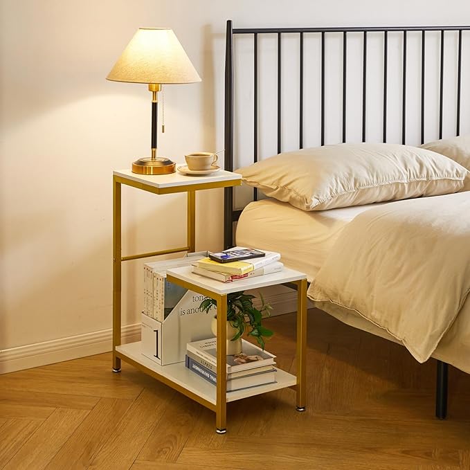 G-Shaped End Table for Living Room, Sofa Table Corner Tables, Nightstand - Image 5