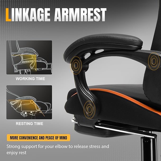 GTRACING Gaming Chair with Foot Rest & Pocket Spring Cushion, Ergonomic High - Image 7