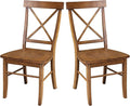 International Concepts Set of Two X-Back Dining Chair by InternationalConcepts