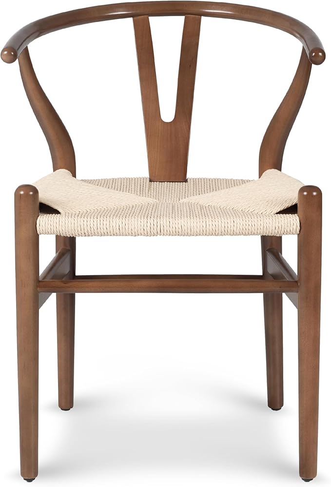 POLY & BARK Weave Dining Chair – Mid-Century Modern Wishbone Dining Chair - Image 3