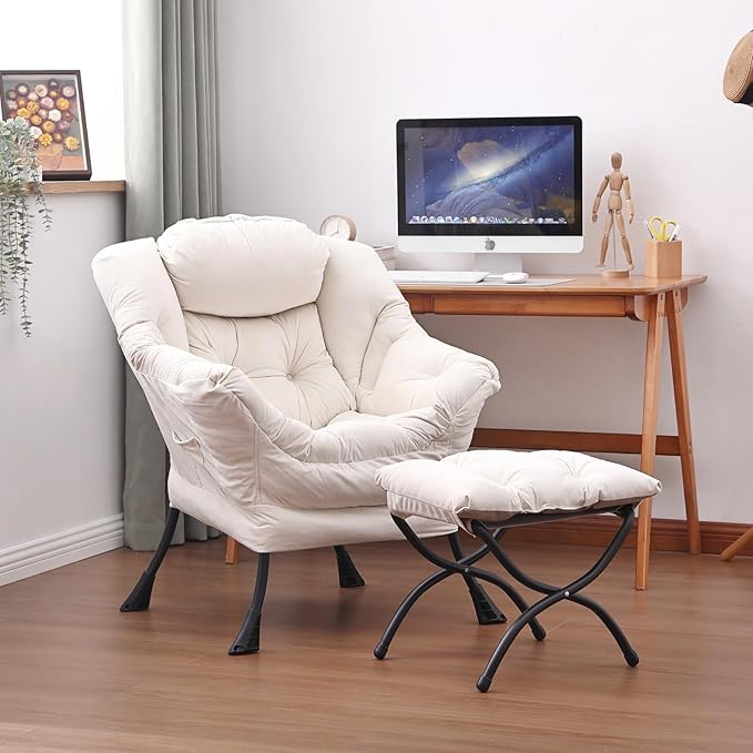 Lazy Chair and Ottoman, Large Accent Lounge Chair - Image 2