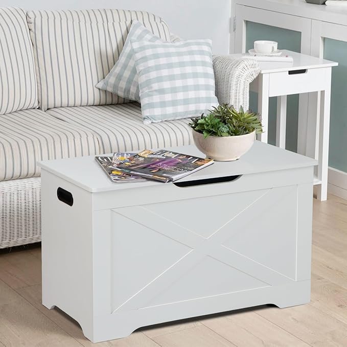 Storage Chest, Wooden Storage Bench, Entryway Shoes Bench - Image 2