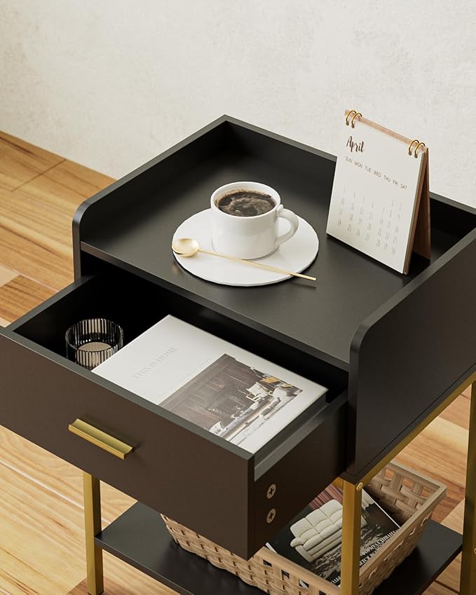 Nightstand, 3-Tier Modern Night Stand, Bedside Table - Image 3