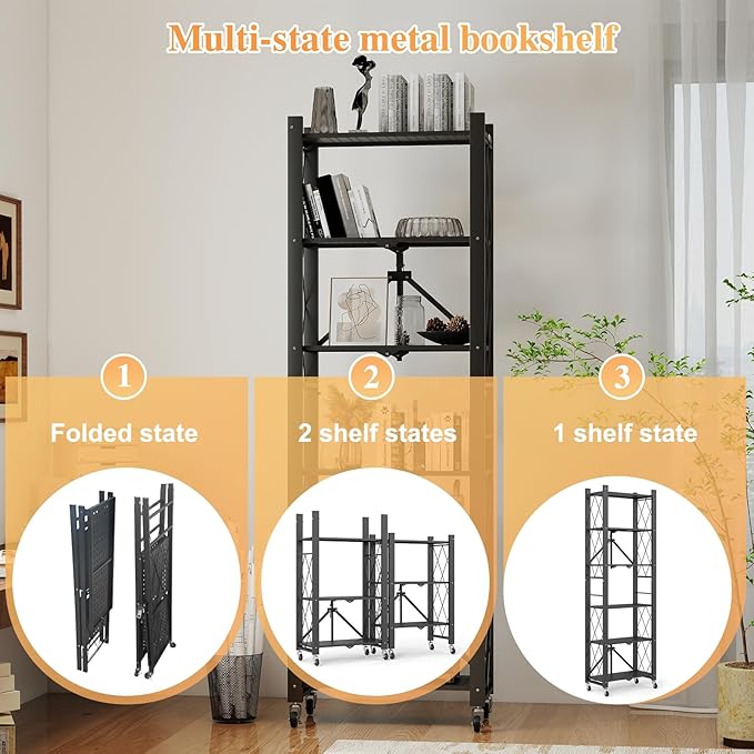 BAYOYONI 6 Tier Industrial Bookshelf - Image 4