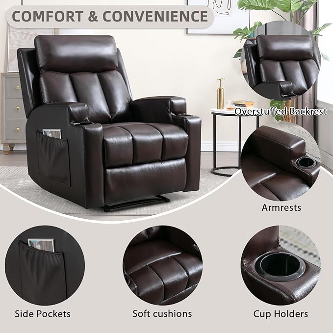 Phoenix Home Manual Recliner Chair Set of 2 - Image 6