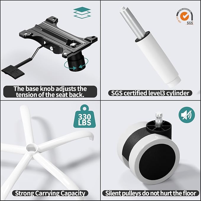 Office Chair Ergonomic Desk Chair, 330 LBS Home Mesh Office Desk Chairs - Image 7