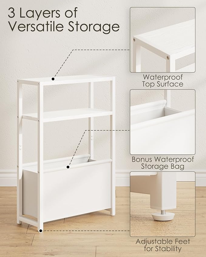 Narrow Side Table, 3-Tier Side Table - Image 4