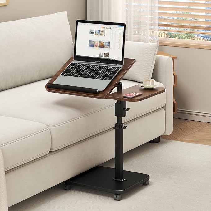 Adjustable Height C Shaped End Table by TRUNYAQI