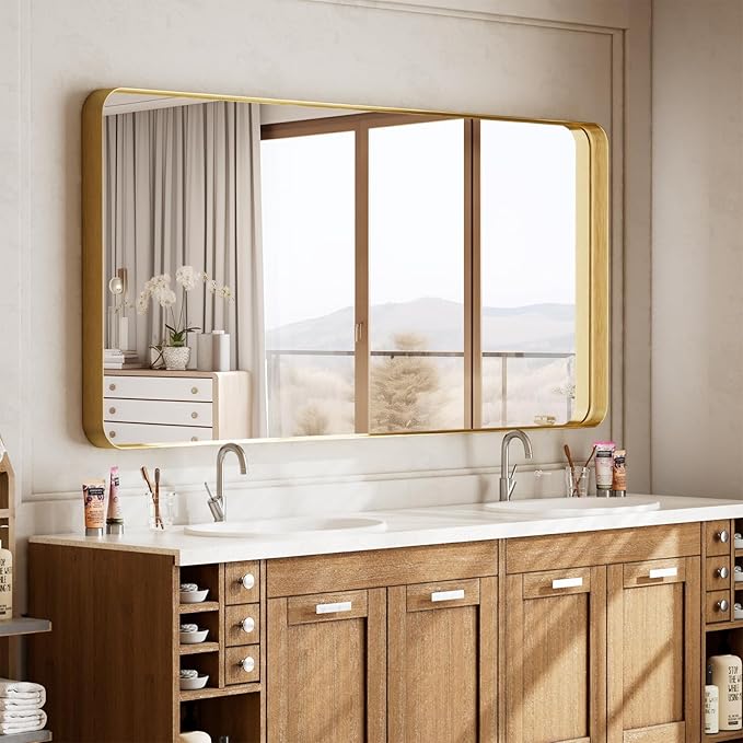 Large Bathroom Mirror 30x56 inch, Gorgeous Deep Frame Wall Vanity Mirror - Image 2