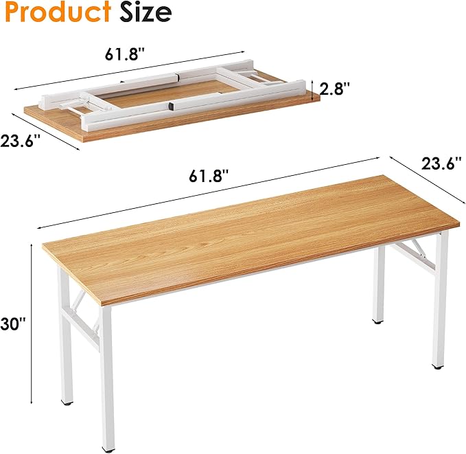 Need Computer Desk Office Desk 62 inches Folding Table - Image 3