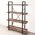 45MinST 4-Tier Vintage Industrial Style Bookcase/Metal and Wood Bookshelf by 45MinST