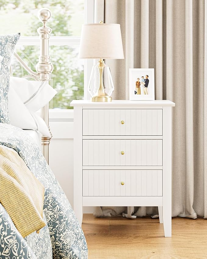 Fluted Nightstand, Farmhouse Night Stand - Image 4