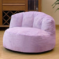 N&V Large Crescent Bean Bag Chair, Adult Size Bean Bag Sack, Foam Filling by NV