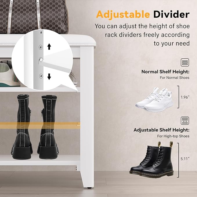 Entryway Shoe Storage Bench - Image 6
