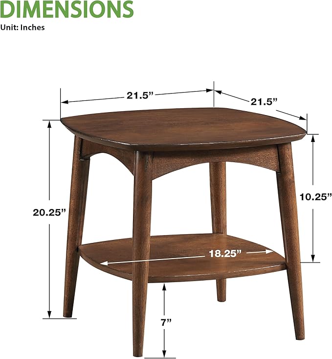 OSP Home Furnishings Copenhagen Mid-Century Moderm Accent Table - Image 3