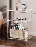 Acrylic Side Table Clear 3-Tier End Table by AcrylicFurnitureHomeDecor