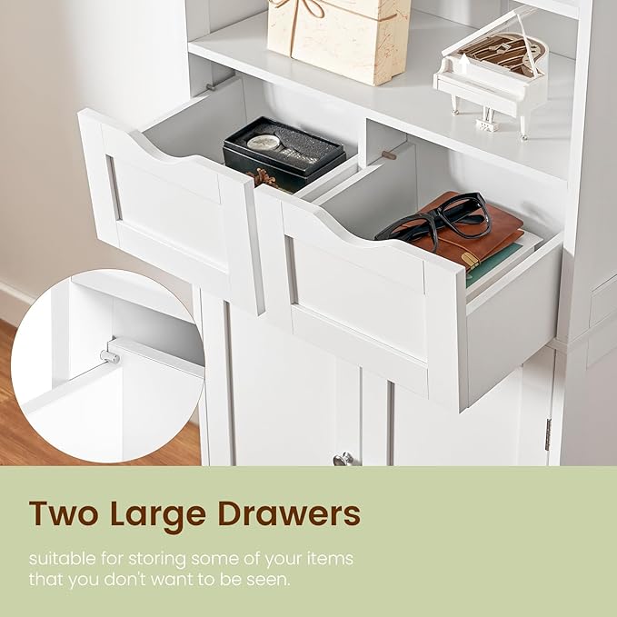 Iwell Tall Bathroom Cabinet, Storage Cabinet - Image 5