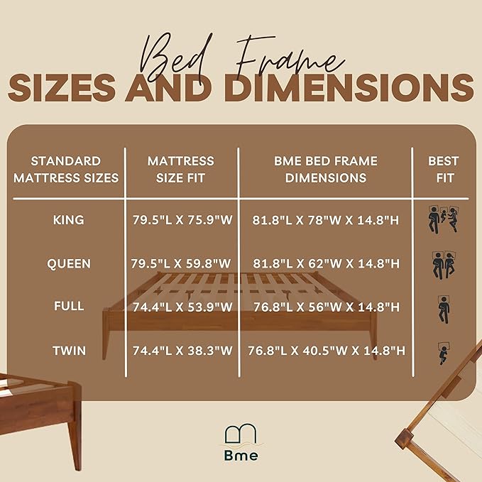 Bme Dinkee 15 Inch Signature Bed Frame Without Headboard - Image 10