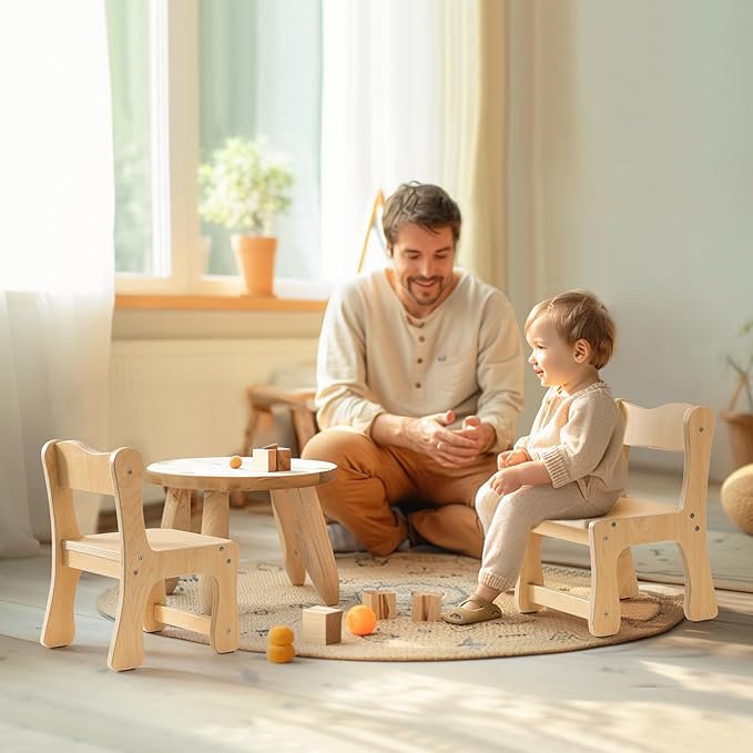 ROBUD Wooden Toddler Chair Wood, Kids Chair Set of 2, Sturdy Kids Chairs - Image 8