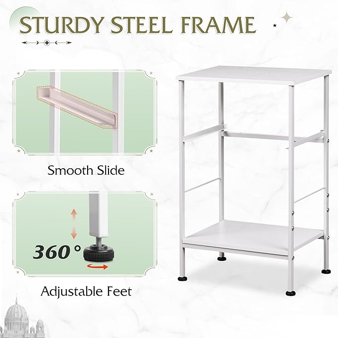WLIVE Night Stand Set 2, End Tables Dresser - Image 6