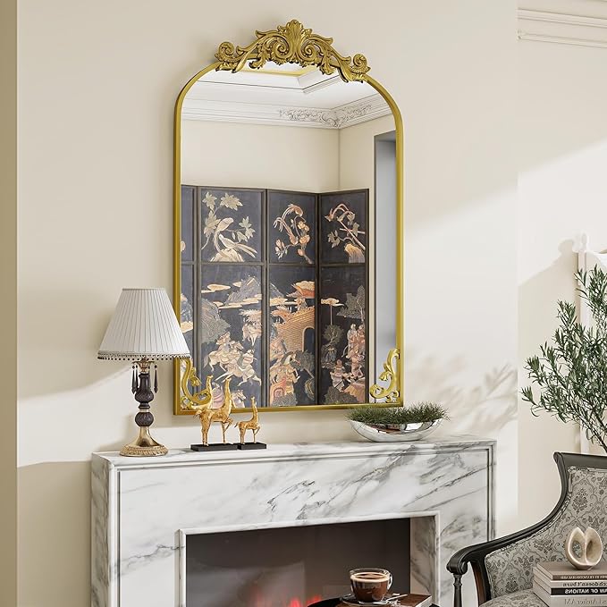 26x38 inch Vintage Arched Bathroom Mirror - Image 7