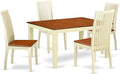 East West Furniture WEIP5-BMK-W 5 Piece Dining Set Includes a Rectangle Dining by EastWestFurniture