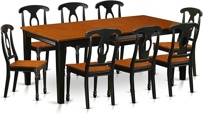 East West Furniture QUKE9-BCH-W 9 Piece Dining Room Furniture Set Includes a by EastWestFurniture